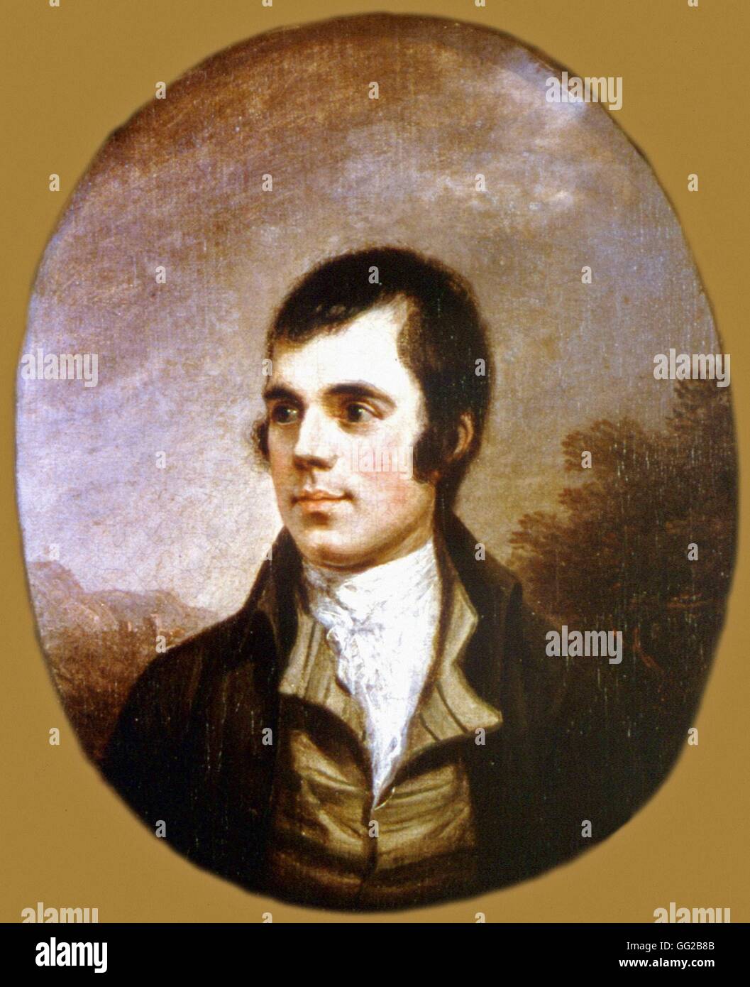 Alexander Nasmyth Scottish school Portrait von Robert Burns 1787 Öl auf Leinwand (38,4 x 32,4 cm) Edinburg, National Galleries of Scotland Stockfoto