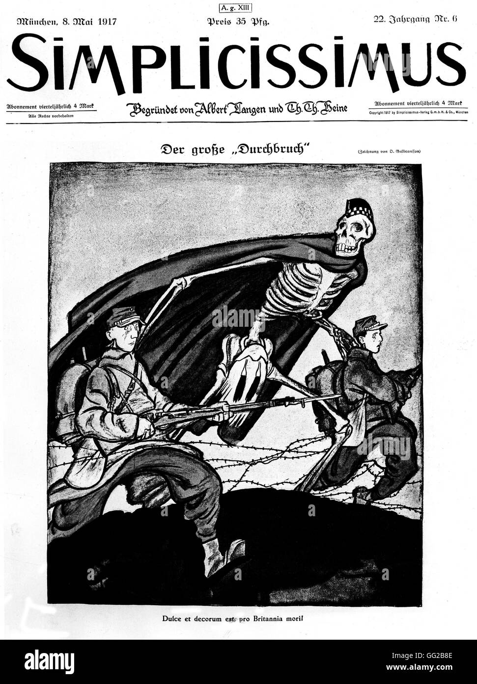 Karikatur Des Todes Wwi Stockfotos Und Bilder Kaufen Alamy