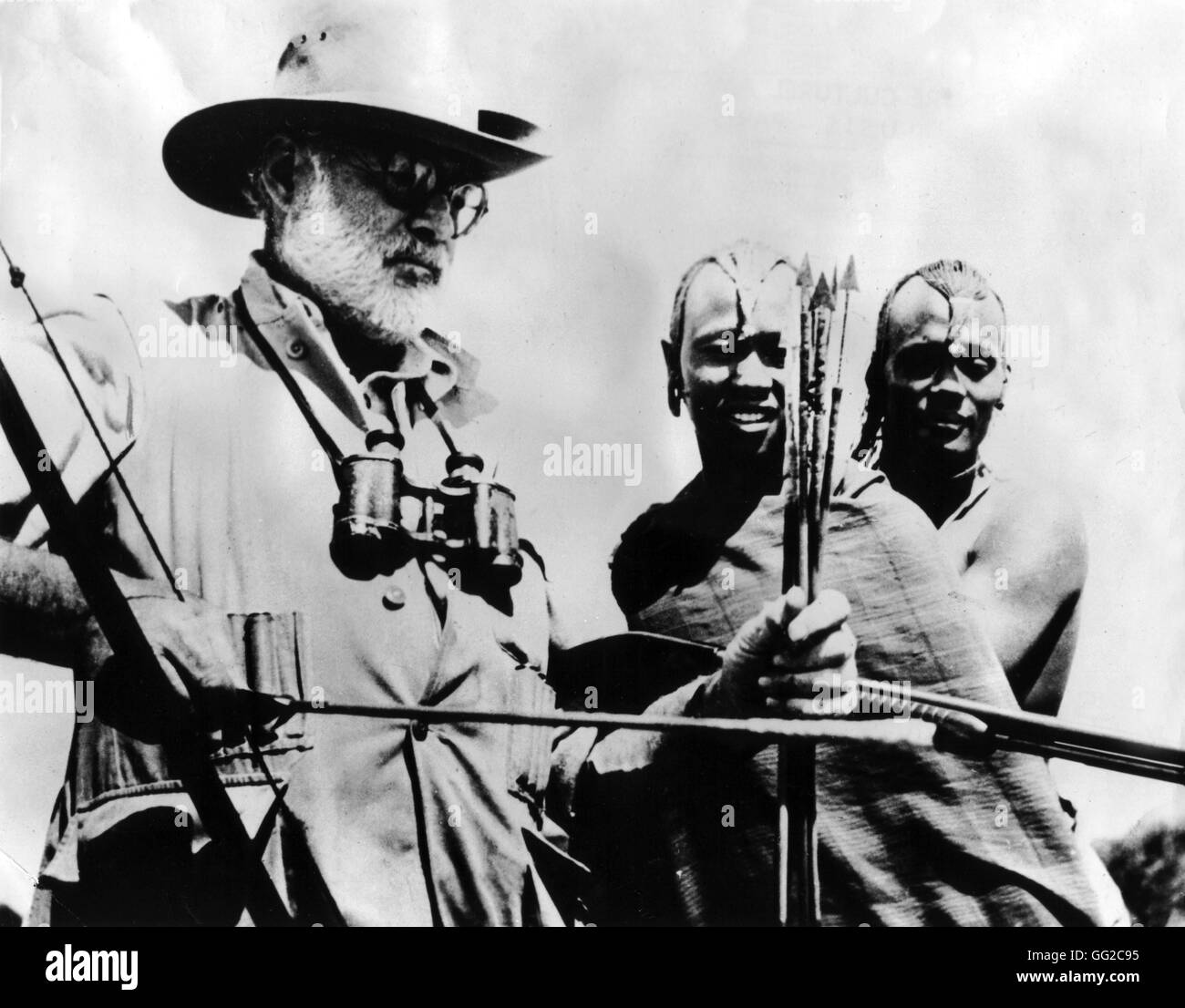 Ernest Hemingway Tests eine afrikanische Bogen des 20. Jahrhunderts Afrika Stockfoto