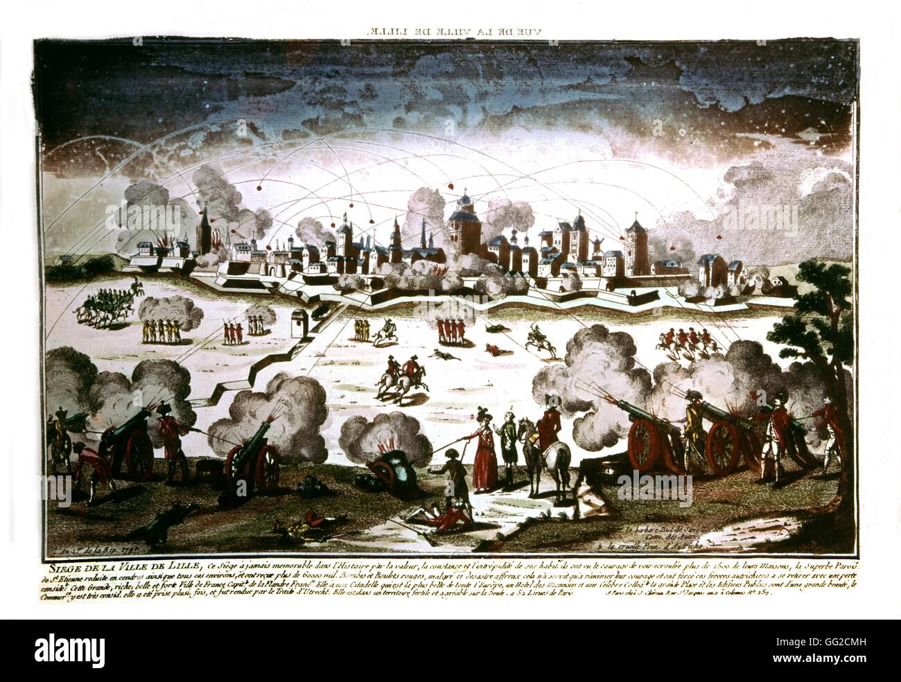Die Belagerung von Lille September 1792 Frankreich, französische Revolution von 1789 Stockfoto