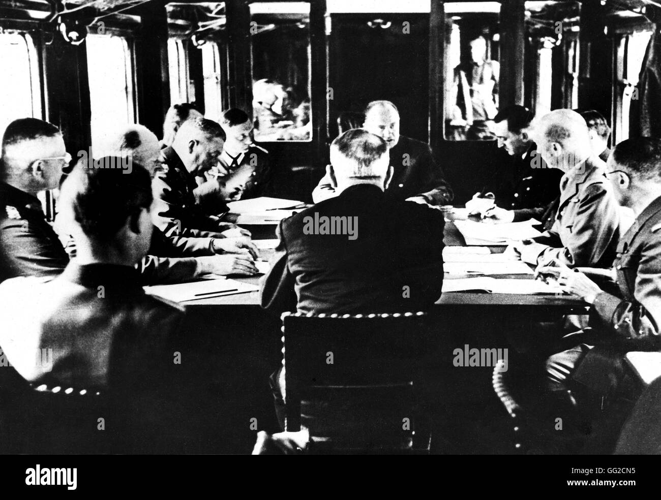 Vichy-Regierung: der Waffenstillstand in Rethondes 22. Juni 1940 Frankreich, zweiten Weltkrieg Krieg Stockfoto