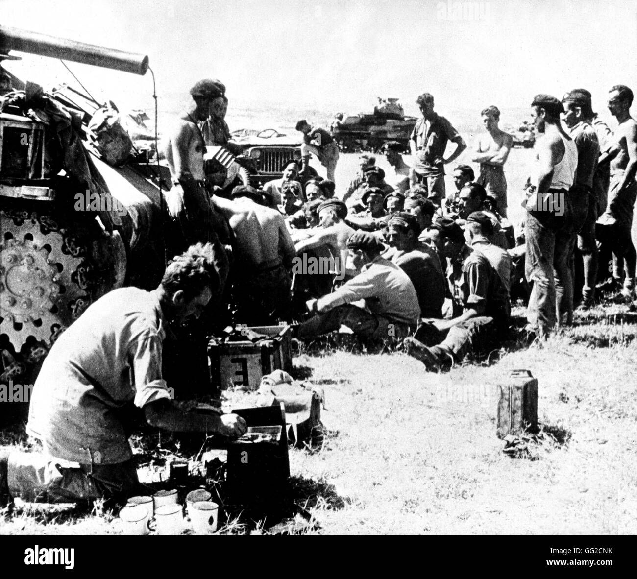 Kriegsberichterstatter in Afrika 20. Jahrhunderts Weltkrieg London. Imperial Kriegsmuseum Stockfoto