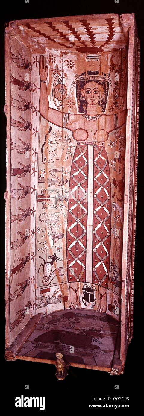 Sarkophag in Theben Bildnis der Göttin Mutter 2. Jh. n. Chr. Eyptian Kunst London, British museum Stockfoto