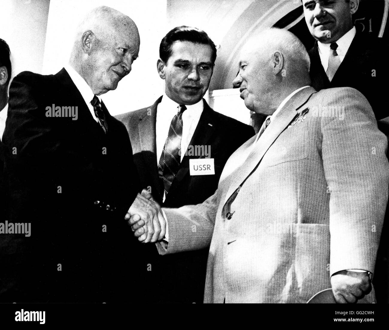 Präsident Eisenhower und Chruschtschow September 1959 in Washington USA National archives. Washington Stockfoto
