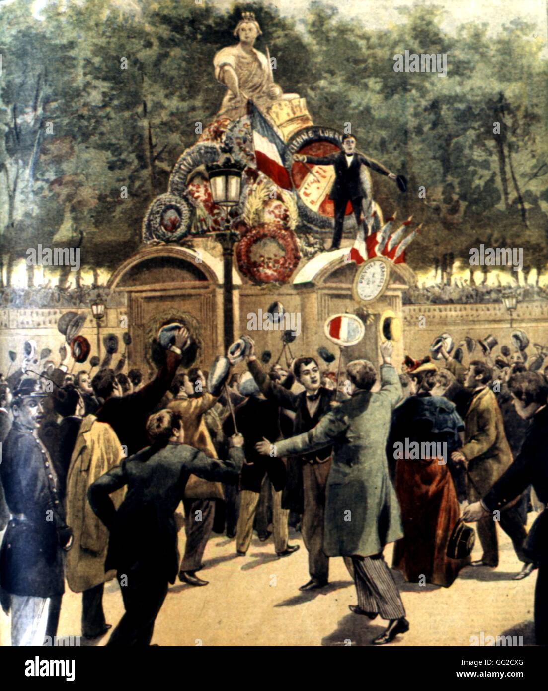 Students' Rag Prozession der französischen besondere militärische Schule von St. Cyr (vor allem französischen Militärakademie) 1894 Stockfoto