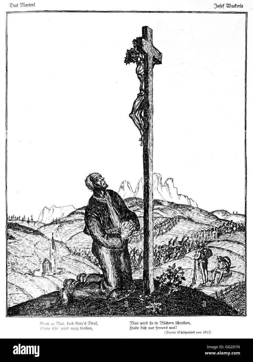 Zeichnung von Josef Wackerle in "Wieland" Folter 1915-1916 Deutschland - Weltkrieg B.D.I.C. Stockfoto