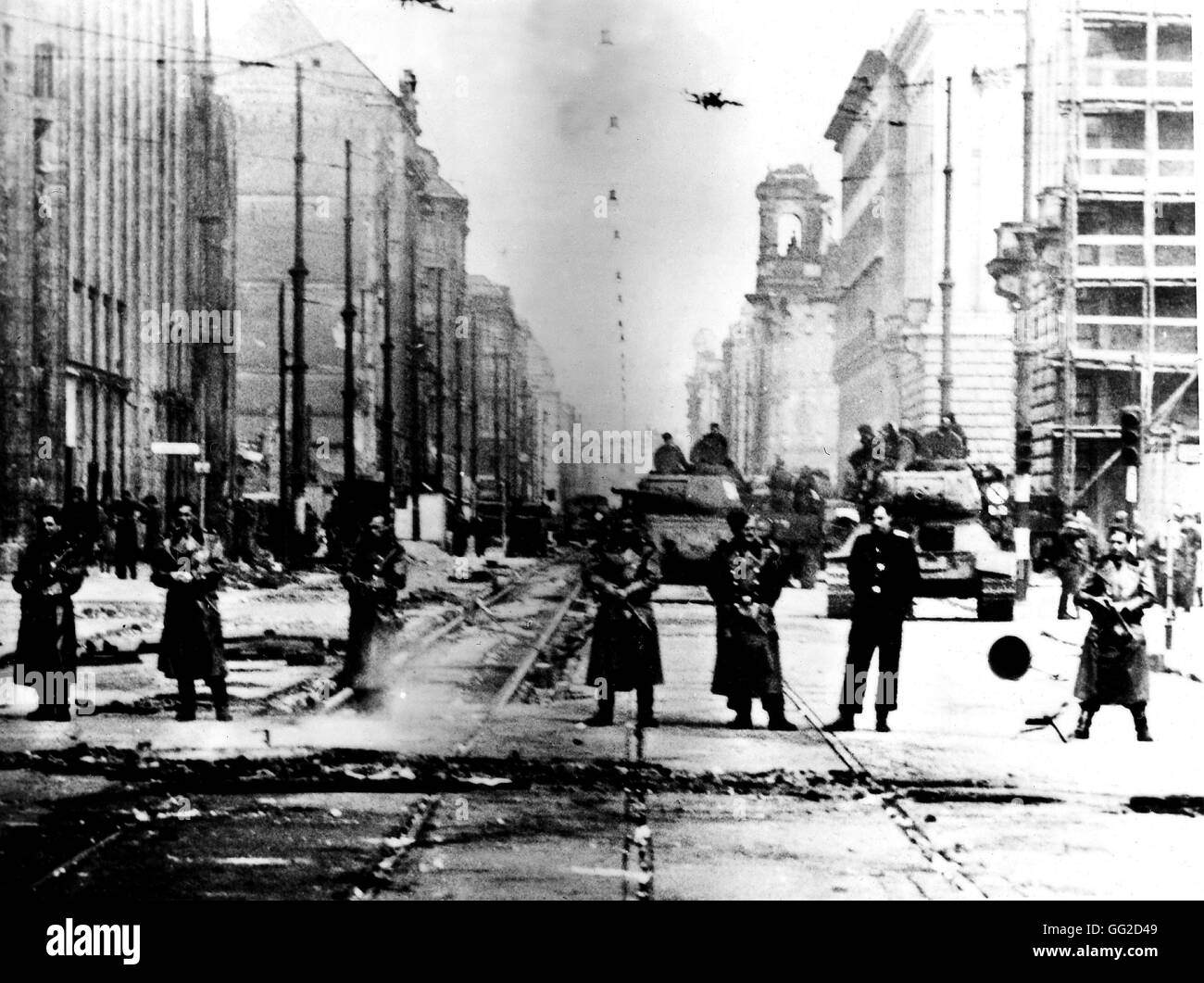 Ost-Berlin: Sowjetische Polizei und Tanks 17. Juni 1953 die Deutsche Demokratische Republik Washington. Nationalarchiv Stockfoto