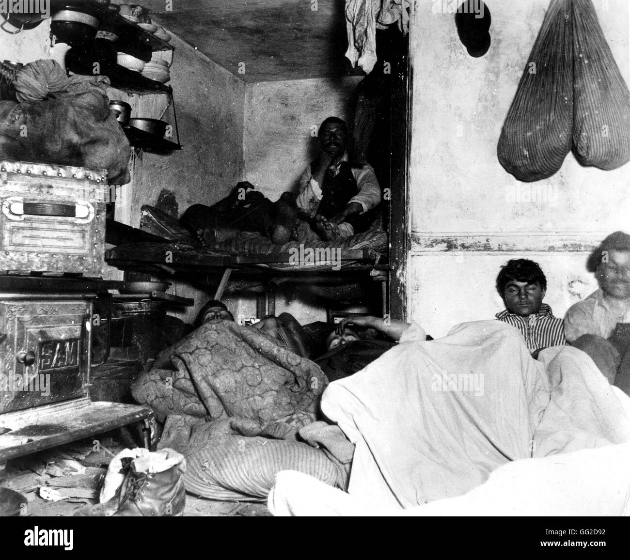 Immigrant Gehäuse 1890 USA Washington. Library of Congress Stockfoto