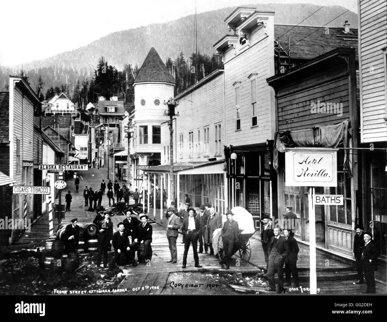 Stadt in Alaska während der Goldrausch 1908-USA-Washington. Library of Congress Stockfoto