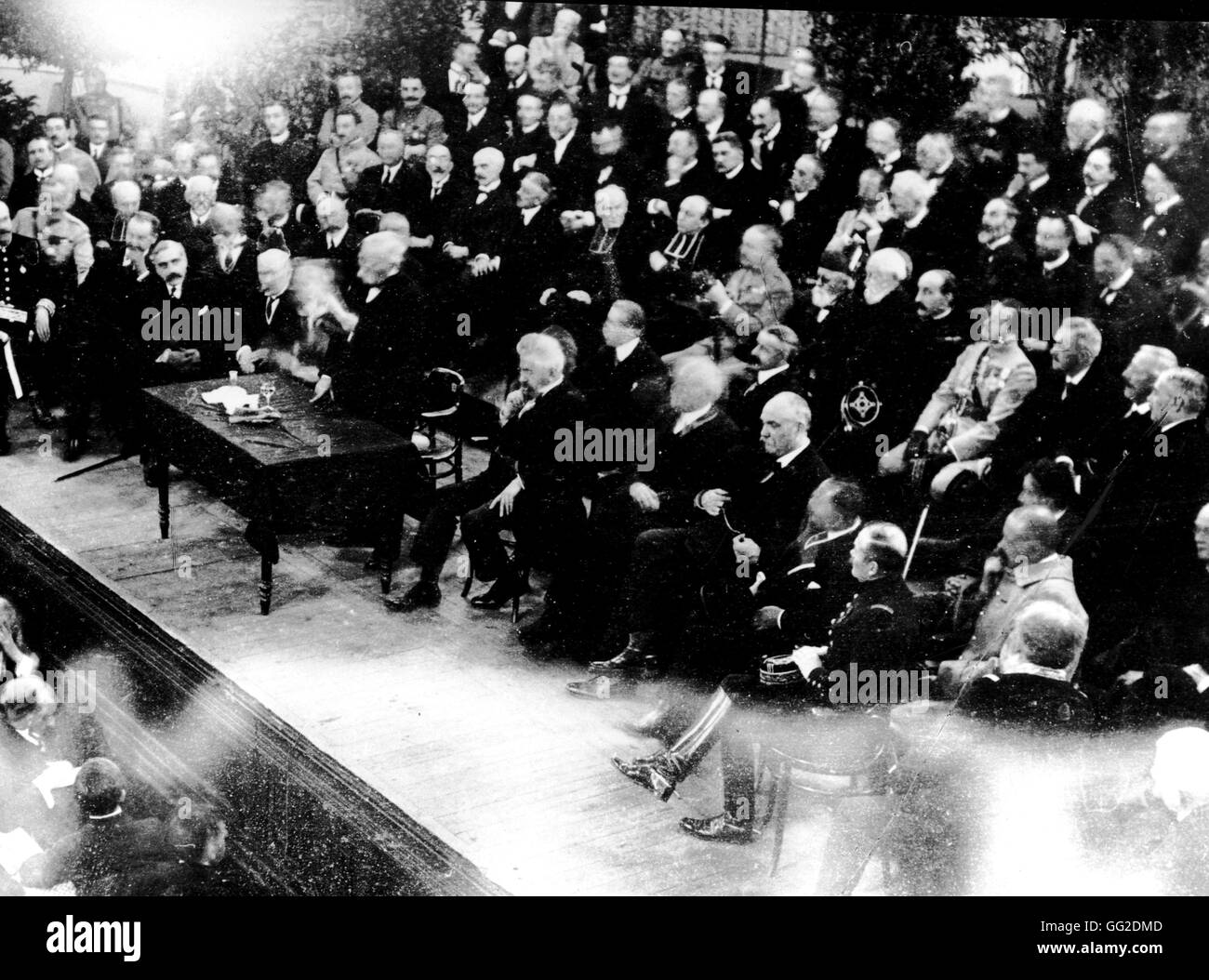 Clemenceau bei einer Rede im Palais des Fêtes in Straßburg November 1919 Frankreich Stockfoto