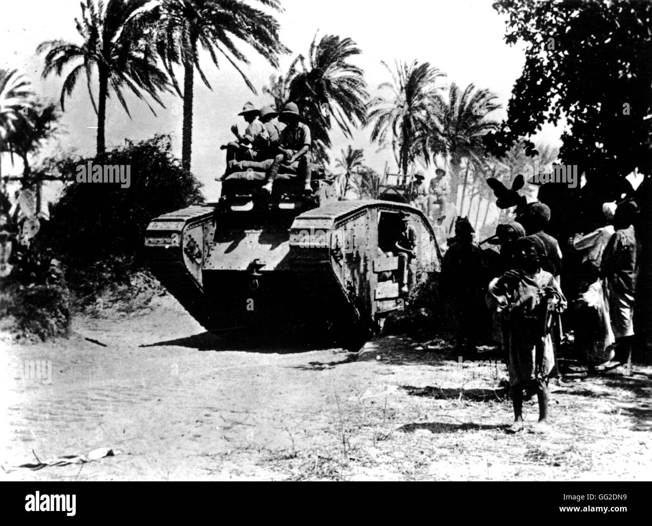 Englische Truppen in Mesopotamien Dezember 1918 Weltkrieg Stockfoto