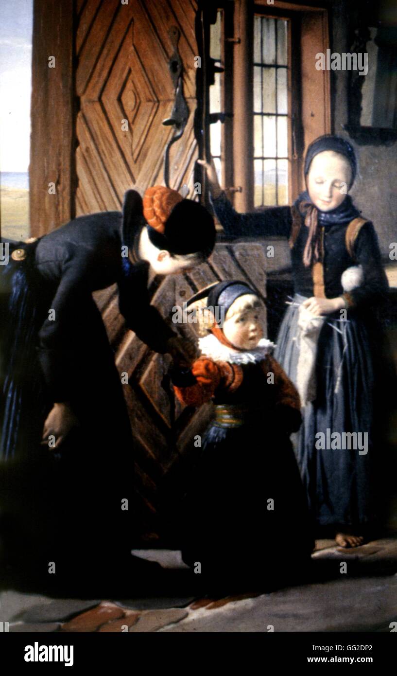 J. Exner (1825-1910), The Young Girl besuchen 19. Jahrhundert Dänemark Kopenhagen Museum of Fine Arts Stockfoto