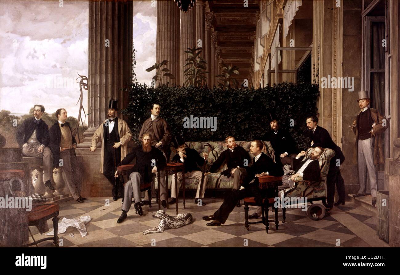 James Tissot (1836-1902) Herrenclub der Rue Royale 1868 Privatsammlung Stockfoto