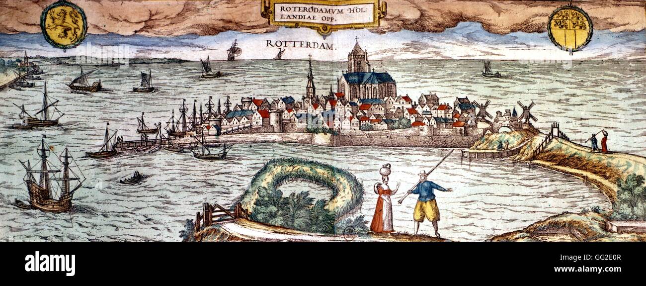 Anonyme Gouda (die Stadt, wo Erasmus geboren wurde) aus dem 16. Jahrhundert Holland Stockfoto