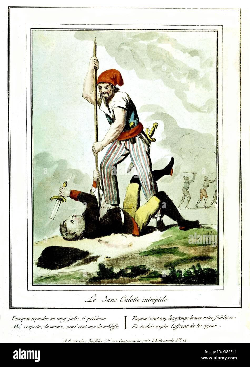 Die unerschrockenen'sans Culotte"(französische Revolution) 1793 Paris, Frankreich 1789 französische Revolution, Musée Carnavalet Stockfoto