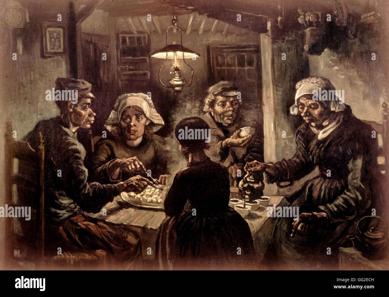 Vincent Van Gogh niederländische Schule die Kartoffel-Esser 1885 Öl auf Leinwand (82 x 114 cm) Amsterdam, Van Goghmuseum Stockfoto