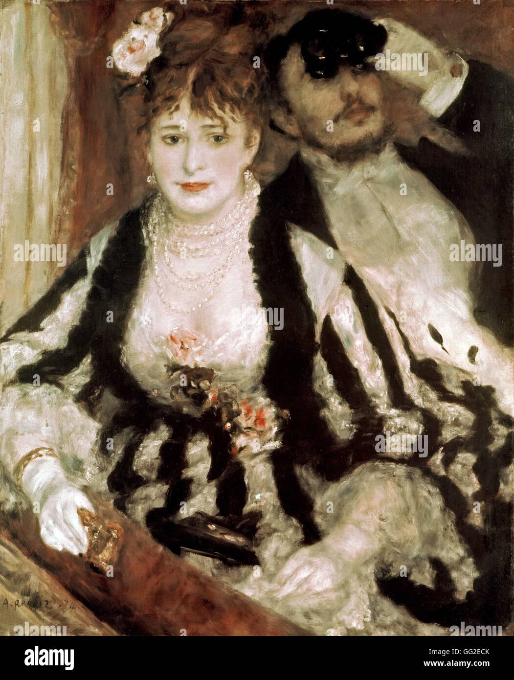 Pierre-Auguste Renoir Französisch Schultheater The box (La Loge) 1874 Öl auf Leinwand (63,5 x 91 cm) London, The Courtauld Gallery Stockfoto