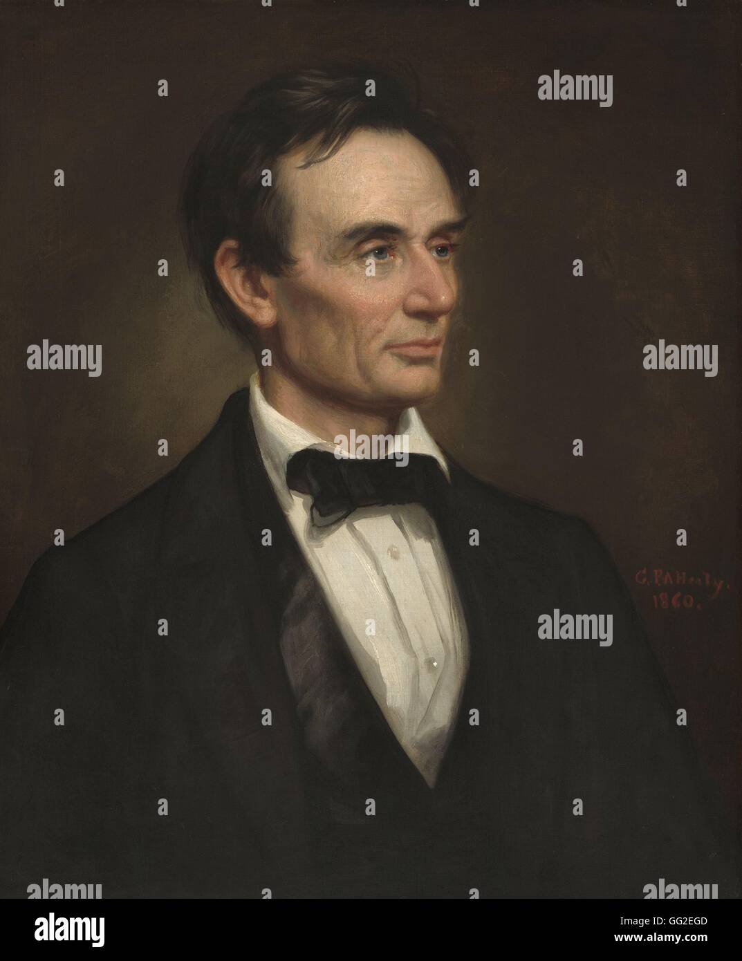 Georg Peter Alexander Healy amerikanische Schule Abraham Lincoln 1860 Öl auf Leinwand (76,2 x 63,5 cm) Washington, National Gallery of Art Stockfoto