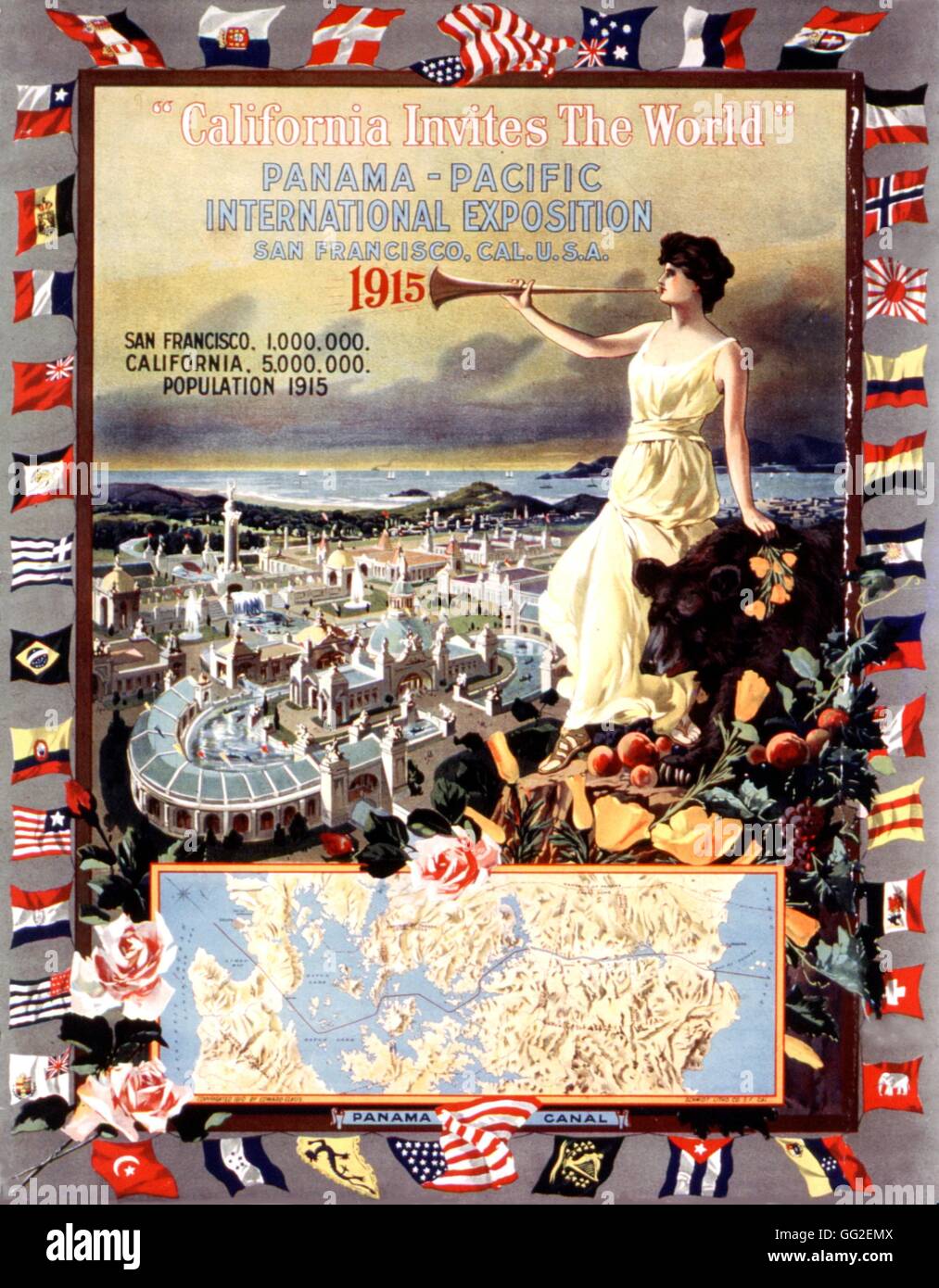 Großen Weltmesse des California 1915 USA Washington. Library of Congress Stockfoto