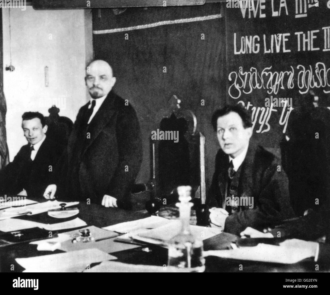 Moskau. Lenin auf dem 1. Kongress der Kommunistischen Internationale 3. März 1919 UdSSR Stockfoto