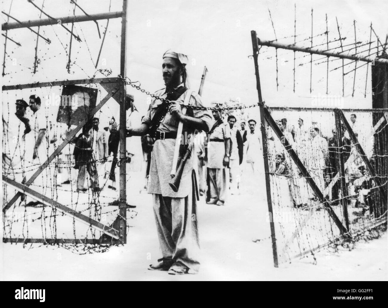 1947, führt die wichtigsten Flüchtling Evakuierung aller Zeiten der britischen Luftwaffe. Tausende von Flüchtlingen in Richtung Indien, aus Pakistan oder umgekehrt transportiert. So wurden 63 Personen in einer Dakota transportiert. 13. November 1947 Ainsi Stockfoto