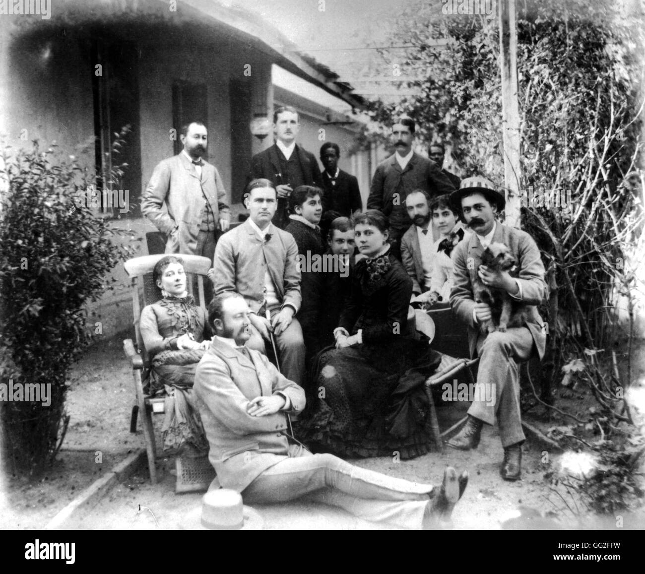 Wohlhabenden Familie in Las Torras, in der Nähe von Valparaiso um 1900 Chile Paris. Bibliothèque nationale Stockfoto