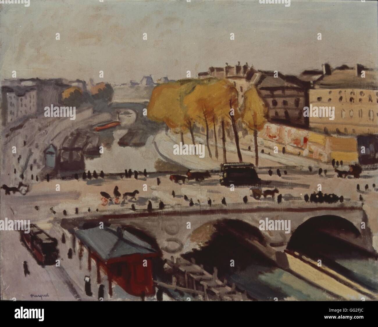 Albert Marquet French school Le Pont Saint-Michel et le Quai des Grands Augustins 1912 Öl auf Leinwand (66 x 82 cm) Paris, Musée national d ' Art Moderne, Centre Pompidou Stockfoto