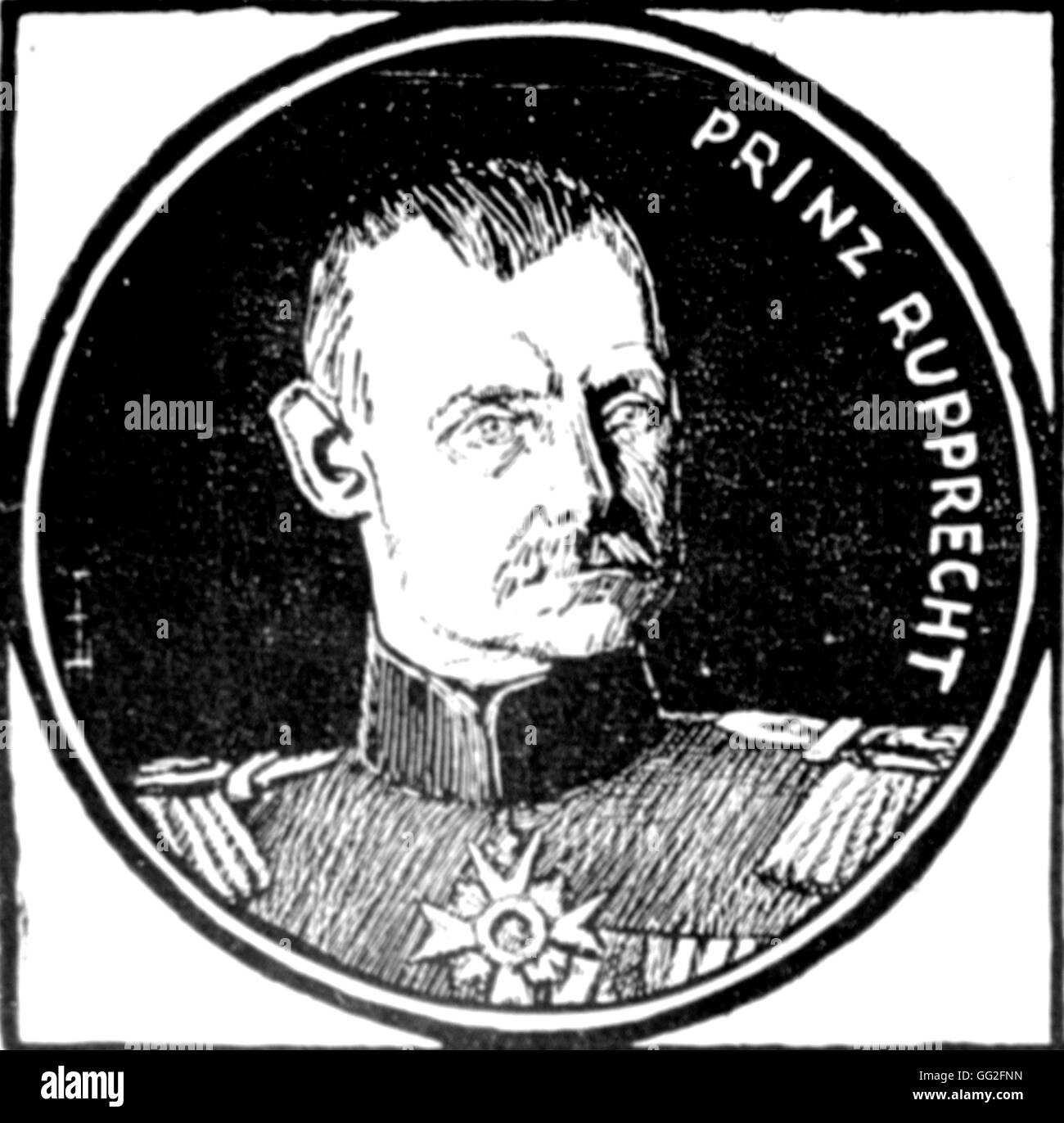 Rupprecht, Kronprinz von Bayern (1869-1955), der letzte Kronprinz von Bayern und deutscher militärischer Befehlshaber im ersten Weltkrieg. Stockfoto