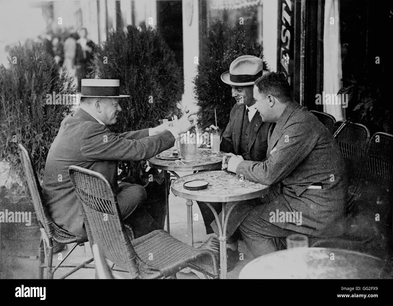 Interwar Periode.  Gustav Stresemann in Genf. Stockfoto