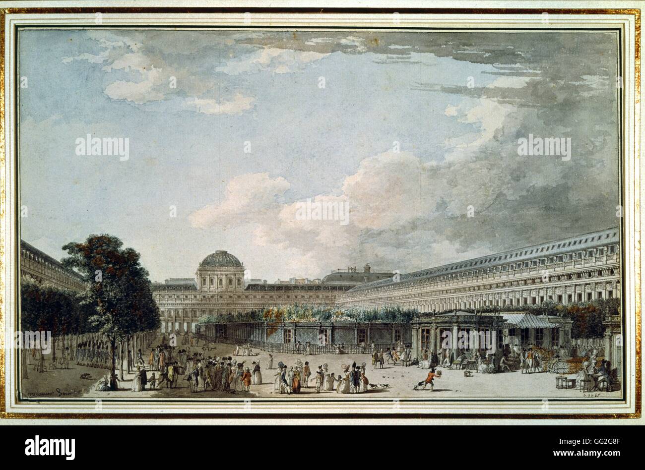 Jean Lespinase French school Palast von Philippe Egalité, Duc d ' Orléans, 1791. Palais Royal, Paris 18. Jahrhundert Paris, Musée Carnavalet Stockfoto