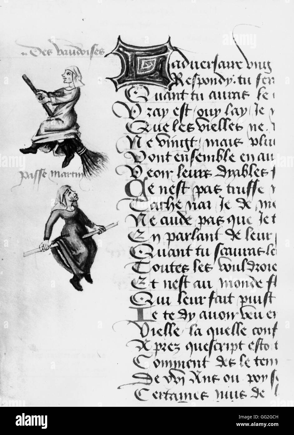 Hexen, so dass für den Sabbat.  1440 Marginalien von "Le Champion des Dames" von Martin Lefranc Stockfoto