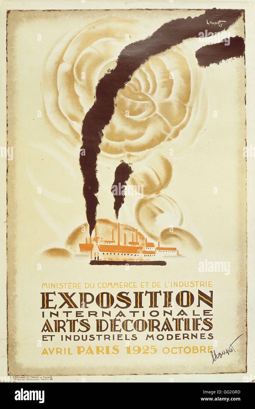 Charles Loupot French school Poster für die internationale Ausstellung für moderne dekorative und industrielle Künste. Paris, April-Oktober 1925. Stockfoto