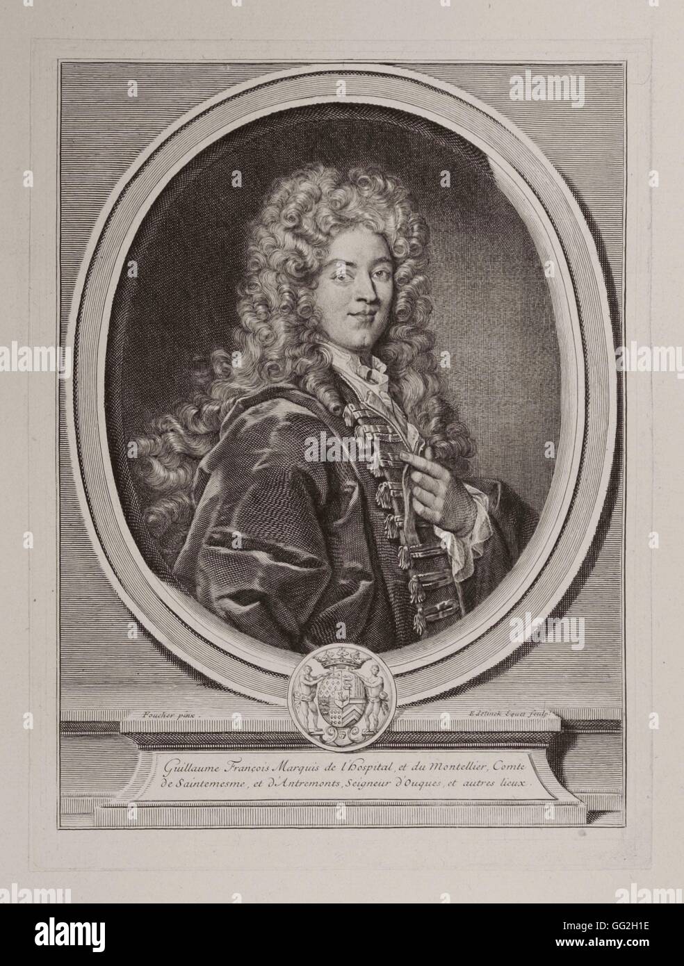Guillaume François, Marquis de l'Hôpital und Montellier, Graf von Sainte-Mesme und Antremonts, Seigneur von Ouques Stockfoto