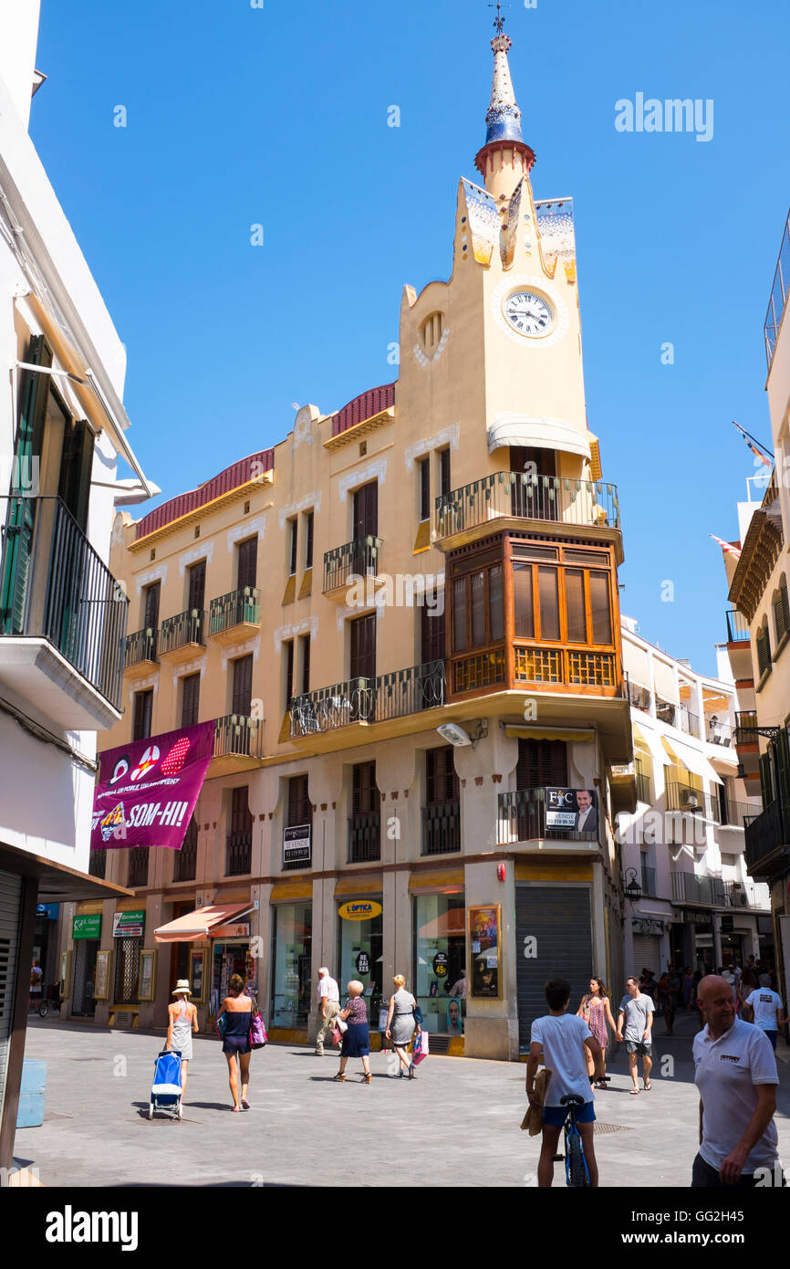 Casa Bartomeu Carbonell, Sitges Stockfoto