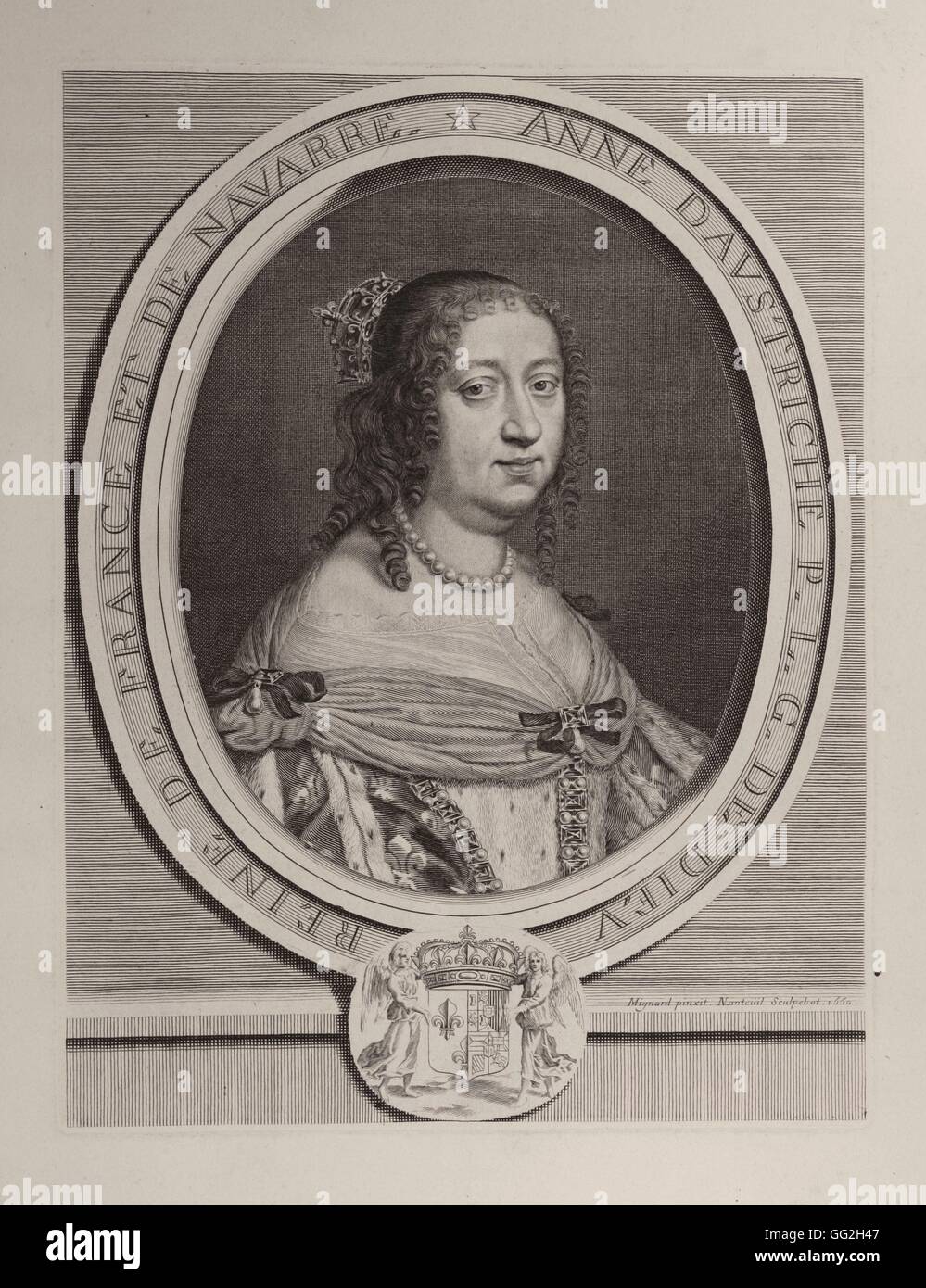 Anna von Österreich (1601-1666), Königin von Frankreich und Navarra, Ehefrau von Louis XIII Stockfoto