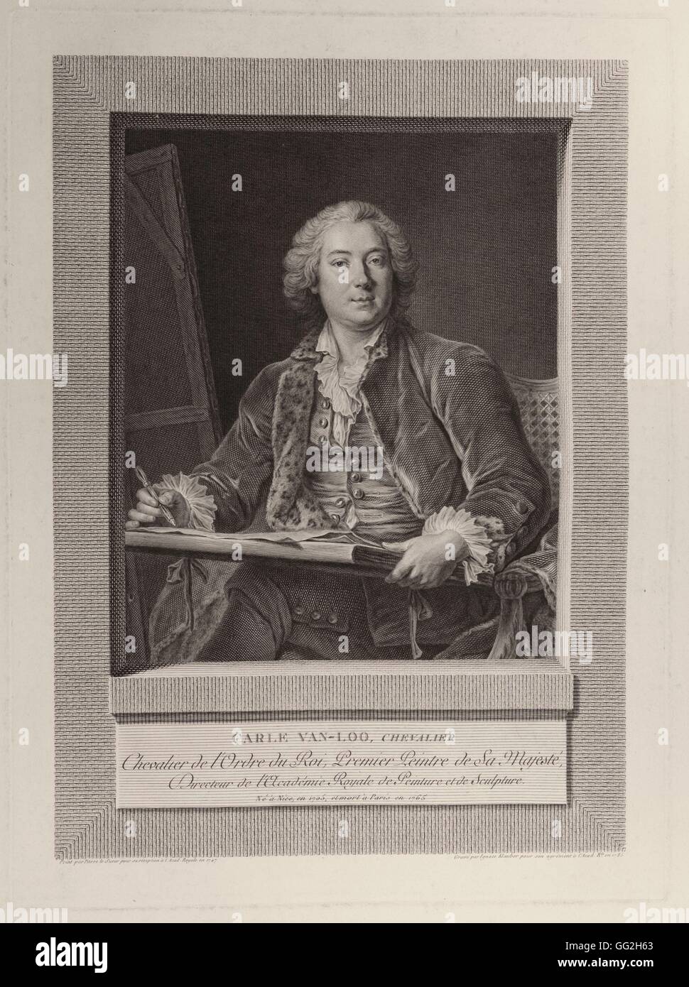 Charles André, bekannt als Carle van Loo (1705-1765), französischer Maler und Grafiker Stockfoto