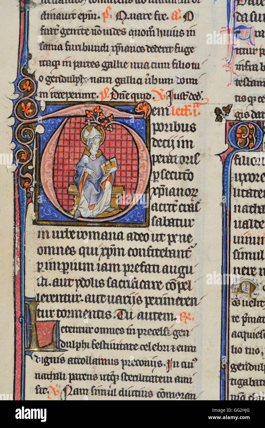 Saint-Gendulfe-Brevier für Paris, folio 433 Anfang des 14. Jahrhunderts Manuskript Pergament Stockfoto