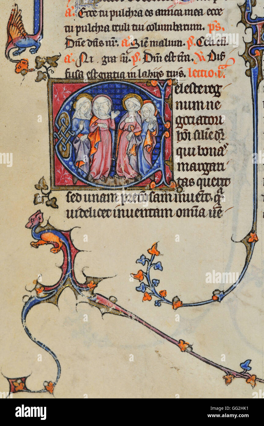 Jungfrauen Brevier für Paris, folio 459 Anfang des 14. Jahrhunderts Manuskript Pergament Stockfoto