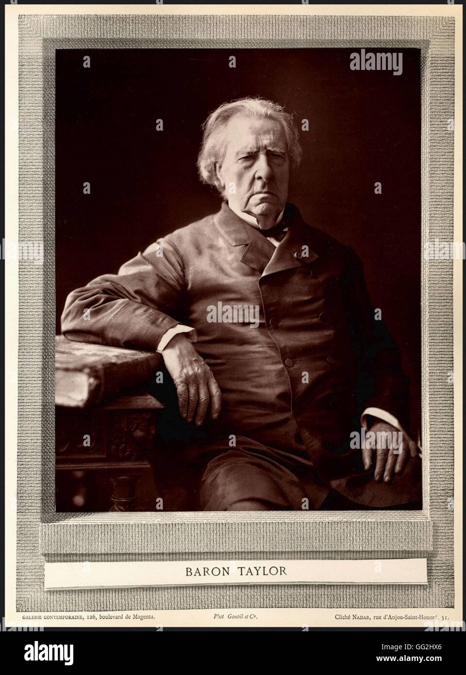 Baron Isidore Taylor (1789-1879), französischer Dramatiker Foto von Goupil und Cie Stockfoto