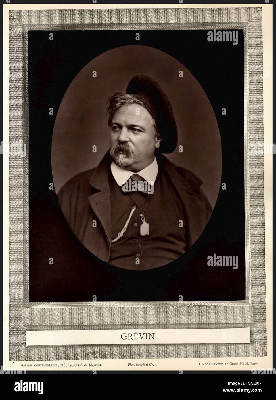 Porträt von Alfred Grévin (1827-1892), französischer Bildhauer Foto von Chambey Stockfoto