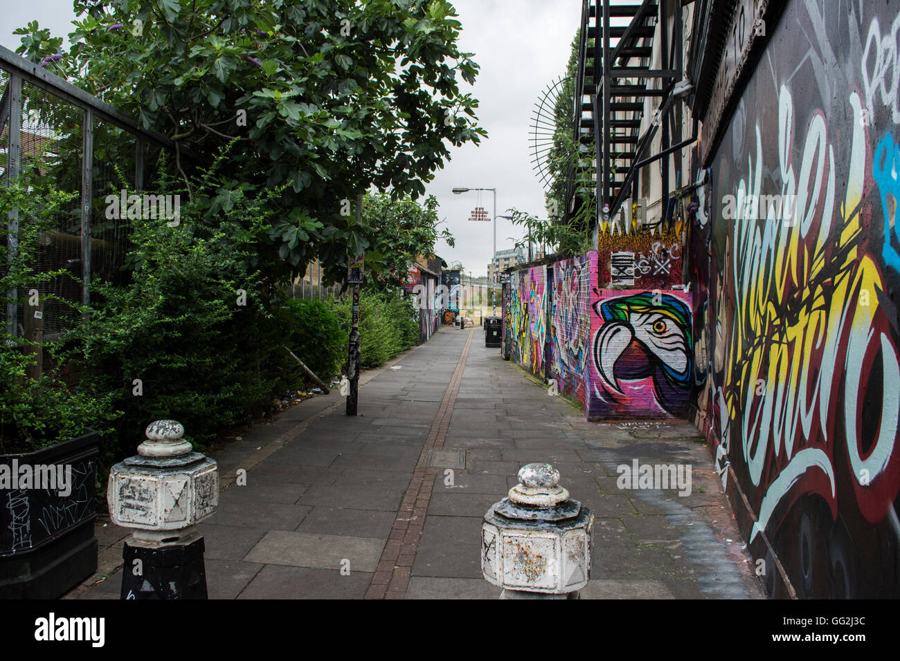 Grün und grafitti Stockfoto