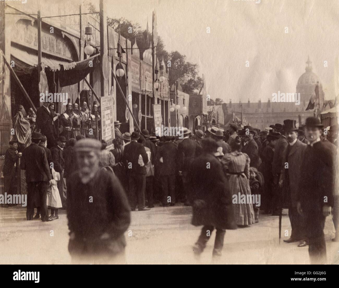 Eugène Atget die Fête des Invalides in Paris 1898 Albumen Print nach Glasplatte negative (17,3 x 22,2 cm) Private Sammlung Stockfoto