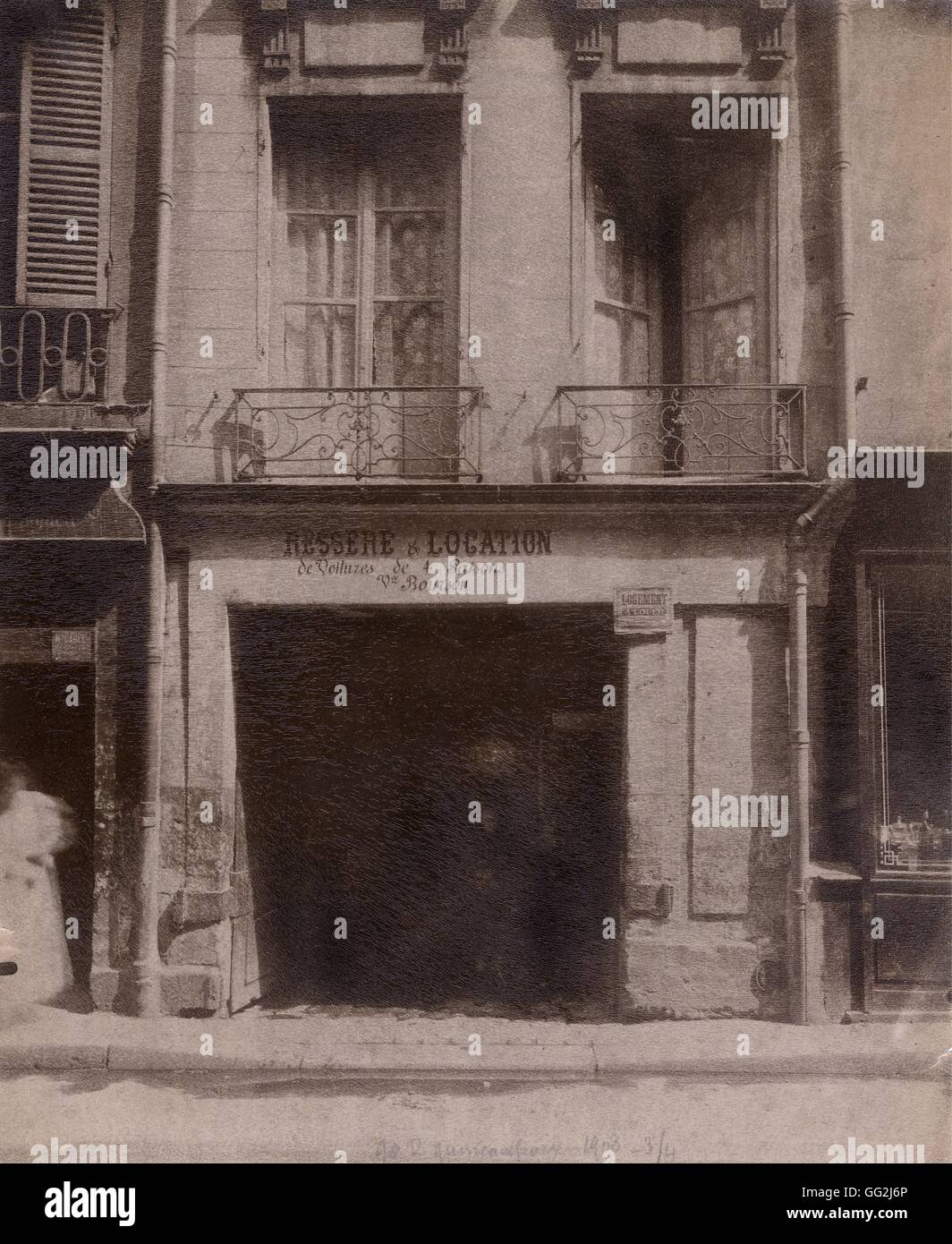 Eugène Atget Eingang der 90 Rue Quincampoix im 3. Arrondissement von Paris 1908 Eiweiss drucken nach Glasplatte negativen (21,2 x 17,3 cm) Private Sammlung Stockfoto