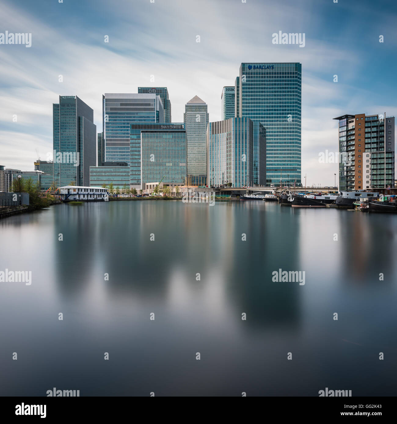 Bürogebäude in Canary Wharf Tower Hamlets, East London, London, Vereinigtes Königreich Stockfoto