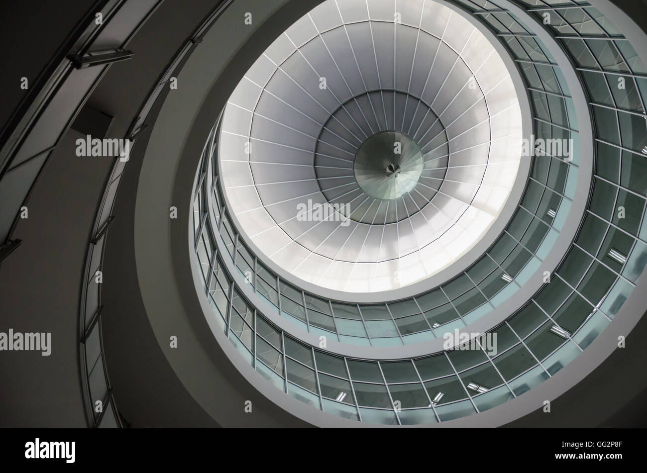 Kreis-Decke im Saal von Bangkok University Stockfoto