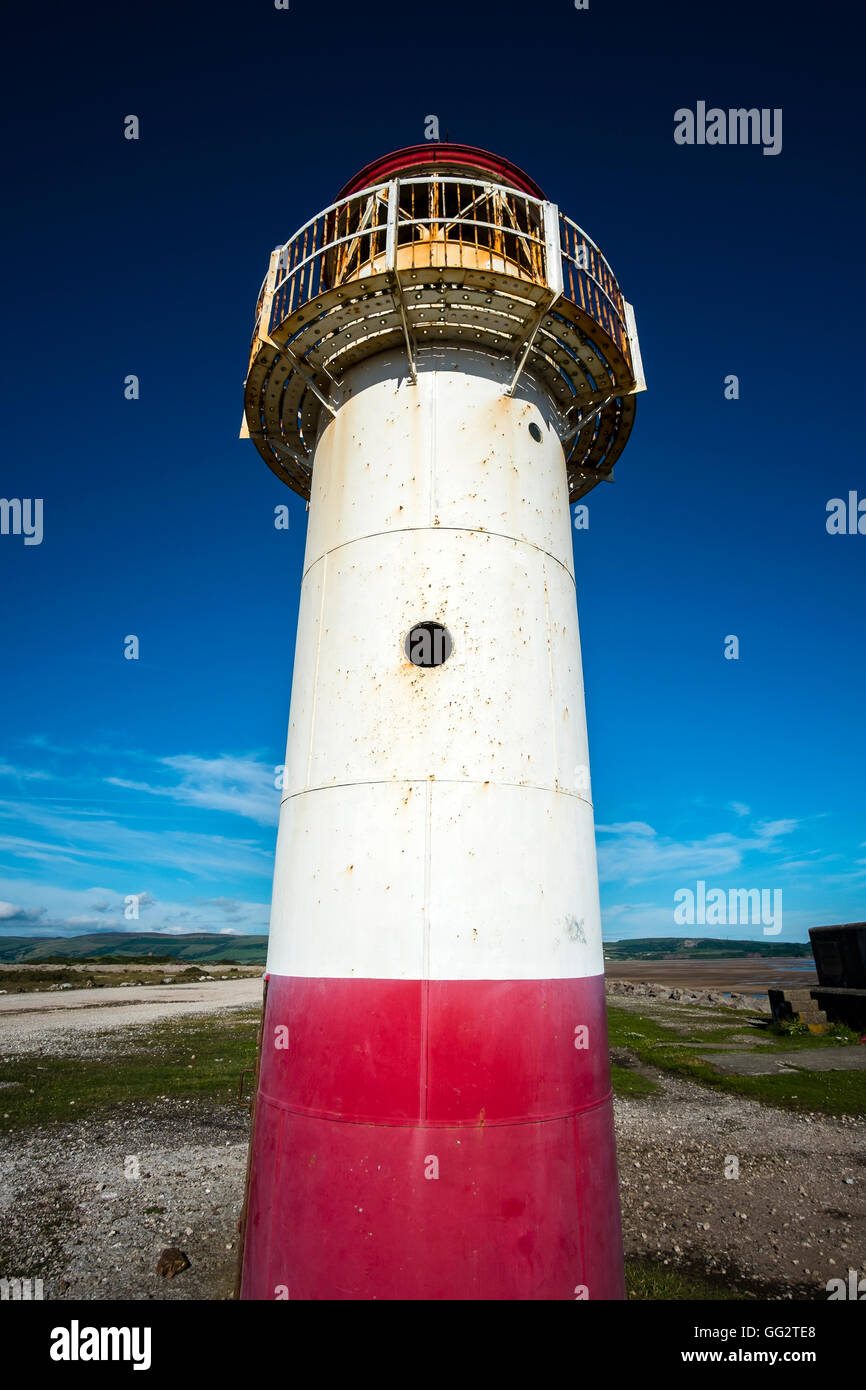 Hodbarrow Leuchtturm, Haverigg, Cumbria Stockfoto
