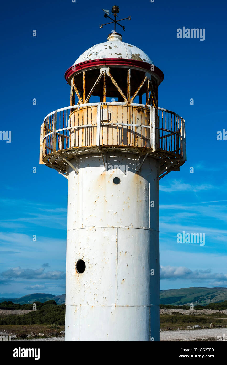 Hodbarrow Leuchtturm, Haverigg, Cumbria Stockfoto