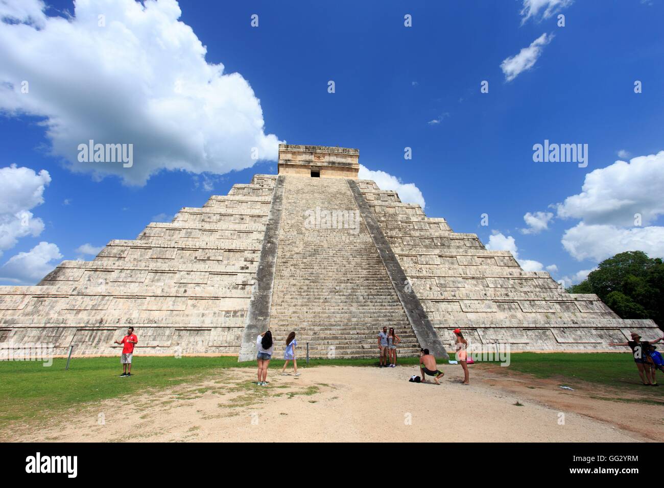 Die historischen Maya-Stätte Chichén Itzá auf der Yucatan Halbinsel von Mexiko, Zentralamerika. Stockfoto