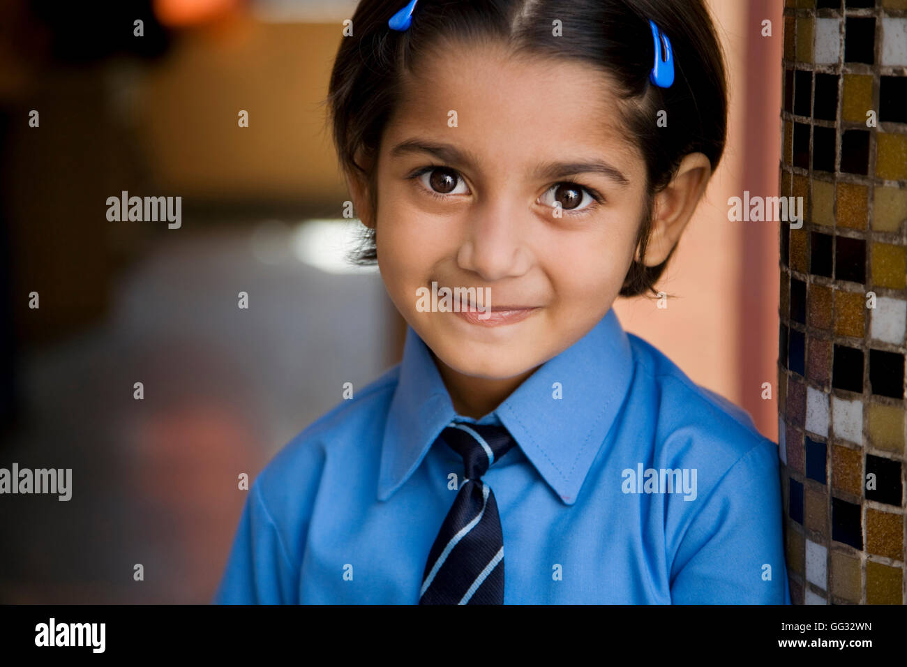 Porträt von Schulmädchen Stockfoto
