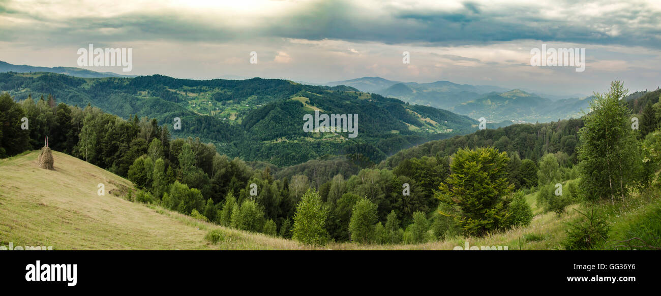 Karpaten. Übergeben Sie Nemchich, Ukraine. Stockfoto